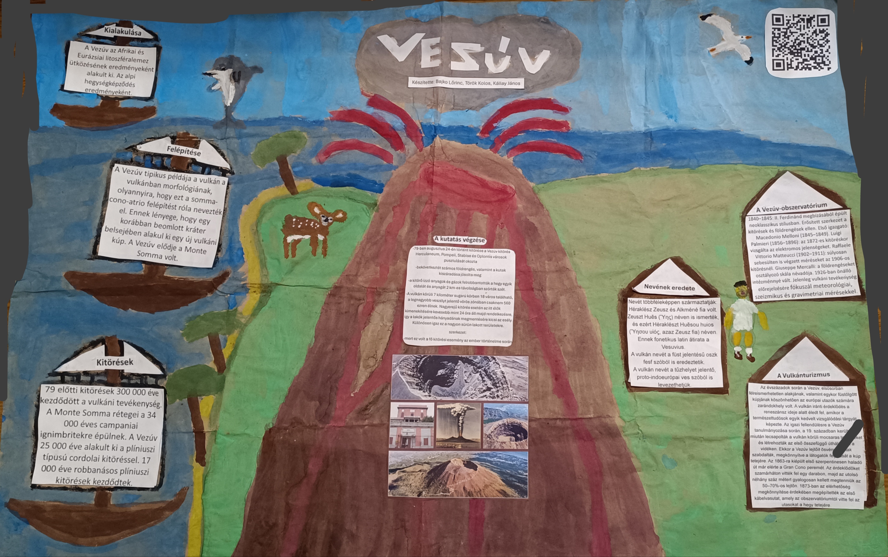 A vezúv vulkánról egy kép.